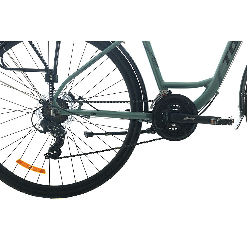 Totem自転車 MST シティサイクル 700C×432 シマノ製24段変速 shimano 楽に走れる マルチポジション(バタフライ) トレッキングハンドル アルミニウム合金6061 T6(特許取得) ママチャリ サスペンション 機械式ディスクブレーキ 迎え 送迎 通勤 通学 買い出し 送料無料