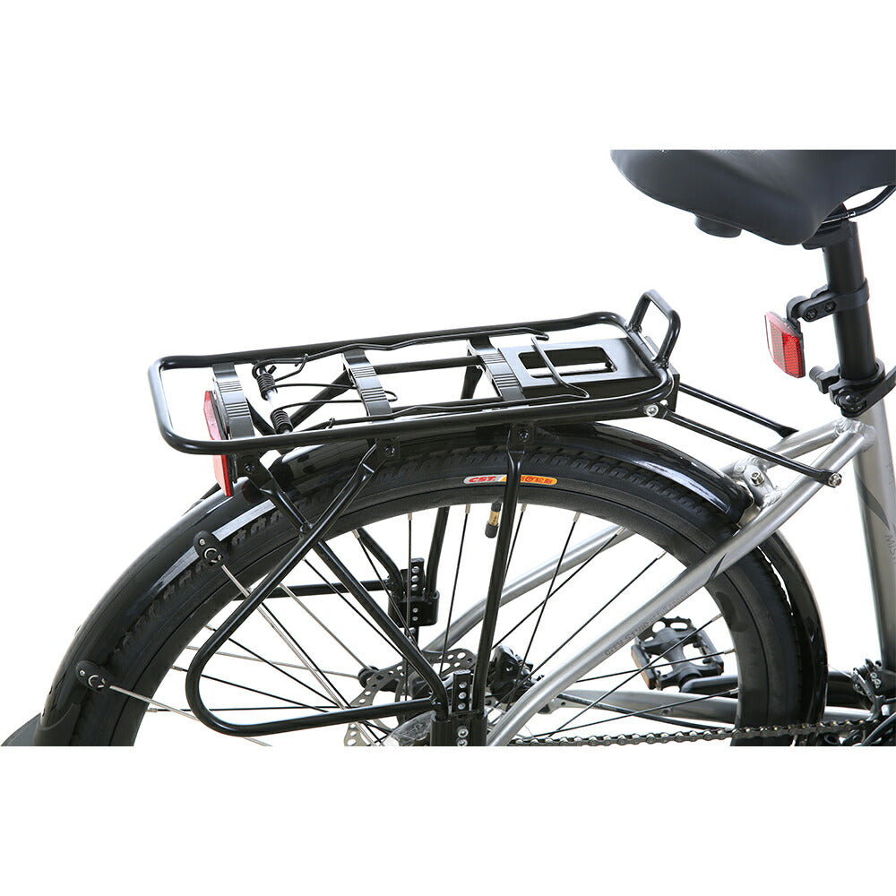 Totem自転車 MST シティサイクル 26インチ シマノ製27段変速 shimano 楽に走れる マルチポジション(バタフライ) トレッキングハンドル アルミニウム合金6061 T6(特許取得) ママチャリ サスペンション 油圧式ディスクブレーキ 迎え 送迎 通勤 通学 街乗り 送料無料 TOTEM