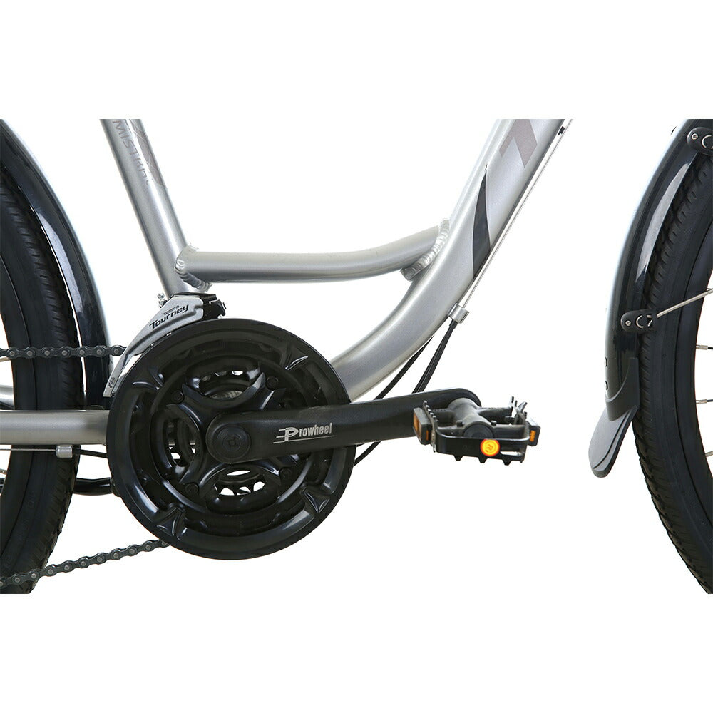 Totem自転車 MST シティサイクル 26インチ シマノ製24段変速 楽に走れる マルチポジション(バタフライ) トレッキングハンドル ママチャリ サスペンション 機械式ディスクブレーキ アルミニウム合金6061 T6(特許取得)シマノ shimano 迎え 送迎 通勤 通学 街乗り 送料無料