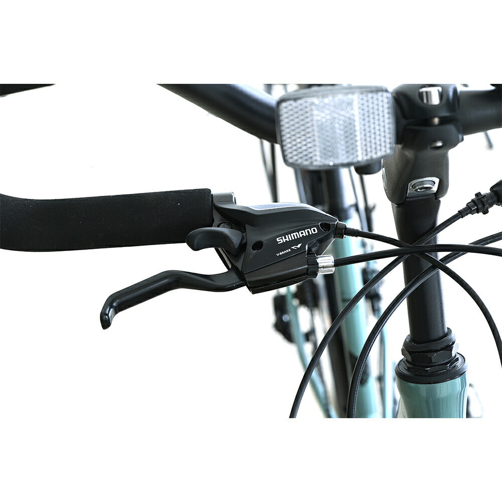 Totem自転車 MST シティサイクル 700C×432 シマノ製24段変速 shimano 楽に走れる マルチポジション(バタフライ) トレッキングハンドル アルミニウム合金6061 T6(特許取得) ママチャリ サスペンション 機械式ディスクブレーキ 迎え 送迎 通勤 通学 買い出し 送料無料