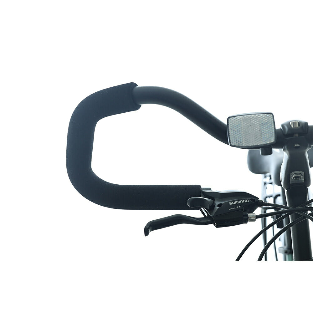 Totem自転車 MST シティサイクル 700C×432 シマノ製24段変速 shimano 楽に走れる マルチポジション(バタフライ) トレッキングハンドル アルミニウム合金6061 T6(特許取得) ママチャリ サスペンション 機械式ディスクブレーキ 迎え 送迎 通勤 通学 買い出し 送料無料