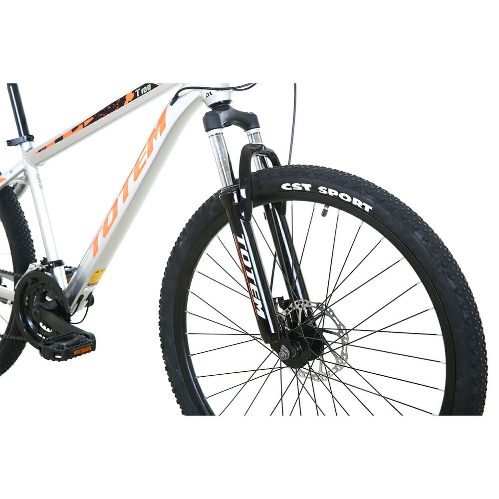 Totem自転車 T100 マウンテンバイク 26インチ シマノ製24段変速 shimano 軽量アルミニウム合金6061 T6 自転車 軽量 サスペンション 機械式ディスクブレーキ 山道 荒野 山岳地帯 高速走行 急坂登降 段差越え 耐衝撃性 通勤 通学 街乗り 買い物 スポーツ 送料無料 TOTEM