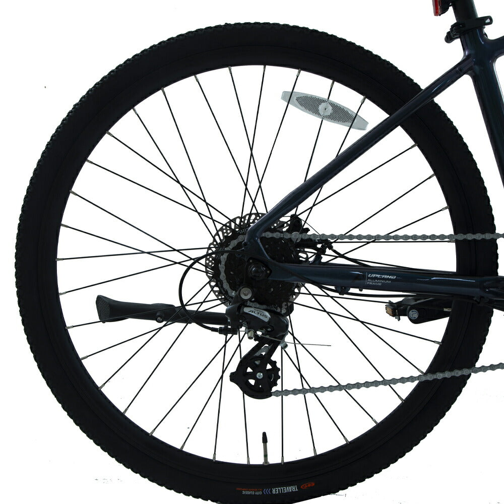 Totemの上位ブランド Upland自転車 fitness 電動アシスト自転車 700C シマノ製8段変速機 SHIMANO アルミニウム合金6061 T6(特許取得) リアドライブモーター インチューブバッテリー 高速充電 プレミアムディスプレイ 電動自転車 通勤 通学 街乗り UPLAND あす楽 後日配送 送料無料