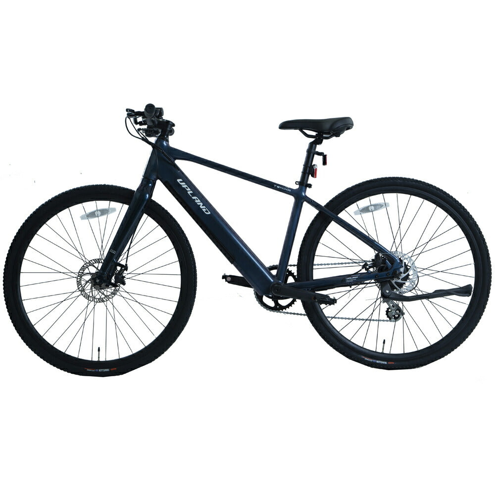 Totemの上位ブランド Upland自転車 fitness 電動アシスト自転車 700C シマノ製8段変速機 SHIMANO アルミニウム合金6061 T6(特許取得) リアドライブモーター インチューブバッテリー 高速充電 プレミアムディスプレイ 電動自転車 通勤 通学 街乗り UPLAND あす楽 後日配送 送料無料