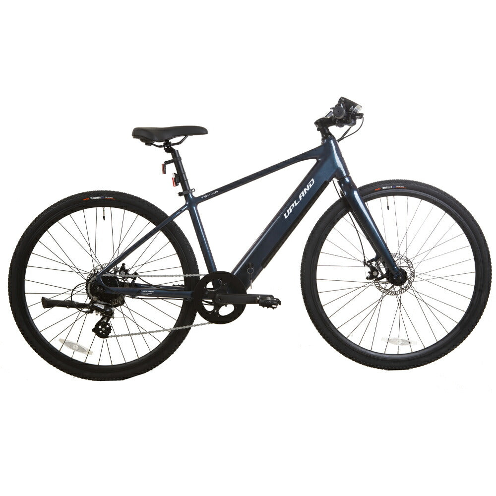 Totemの上位ブランド Upland自転車 fitness 電動アシスト自転車 700C シマノ製8段変速機 SHIMANO アルミニウム合金6061 T6(特許取得) リアドライブモーター インチューブバッテリー 高速充電 プレミアムディスプレイ 電動自転車 通勤 通学 街乗り UPLAND あす楽 後日配送 送料無料