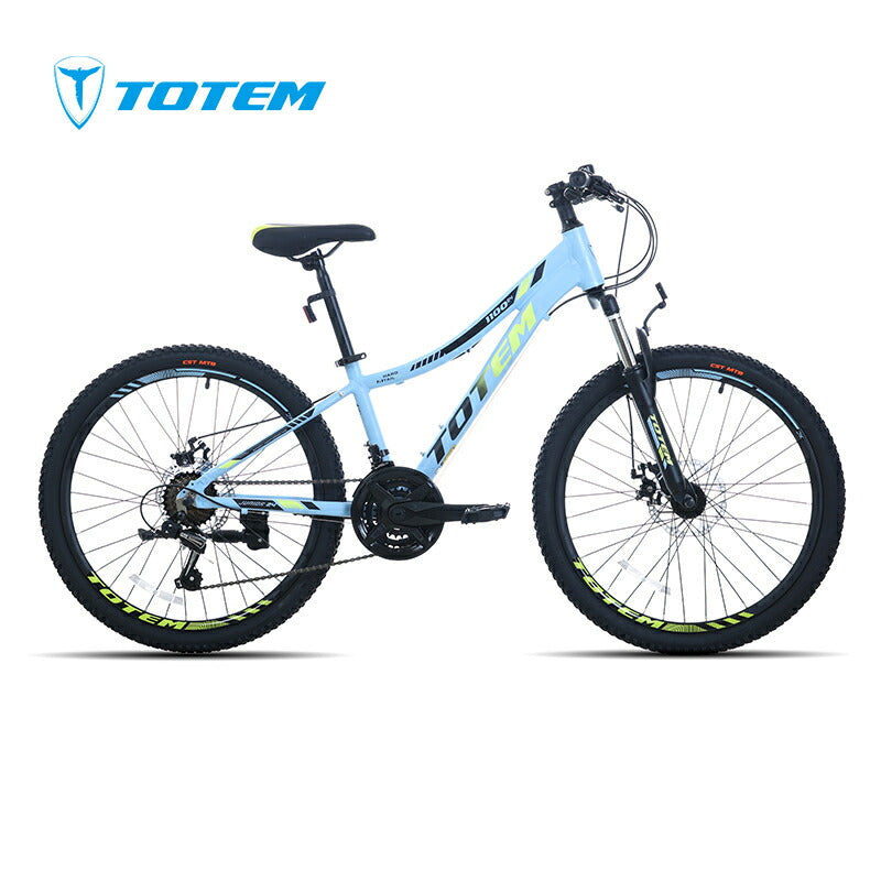 Totem自転車 1100 子供用マウンテンバイク 24インチ シマノ製21段変速 軽量アルミニウム合金6061 T6(特許取得) 自転車 身長140cm〜155cm シマノ シティサイクル サスペンション アウトドア スポーツ ジュニア 街乗り 男の子 女の子 小学生 中学生 ギフト 送料無料 TOTEM