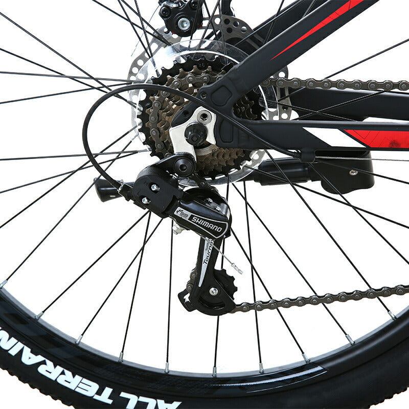Totem自転車 Y650 マウンテンバイク 26インチ シマノ製21段変速 自転車 軽量アルミニウム合金6061 T6(特許取得) サスペンション シマノ shimano 山道 荒野 山岳地帯 高速走行 急坂登降 段差越え 耐衝撃性 走行性能 舗装路 通勤 通学 街乗り 買い物 送料無料 TOTEM