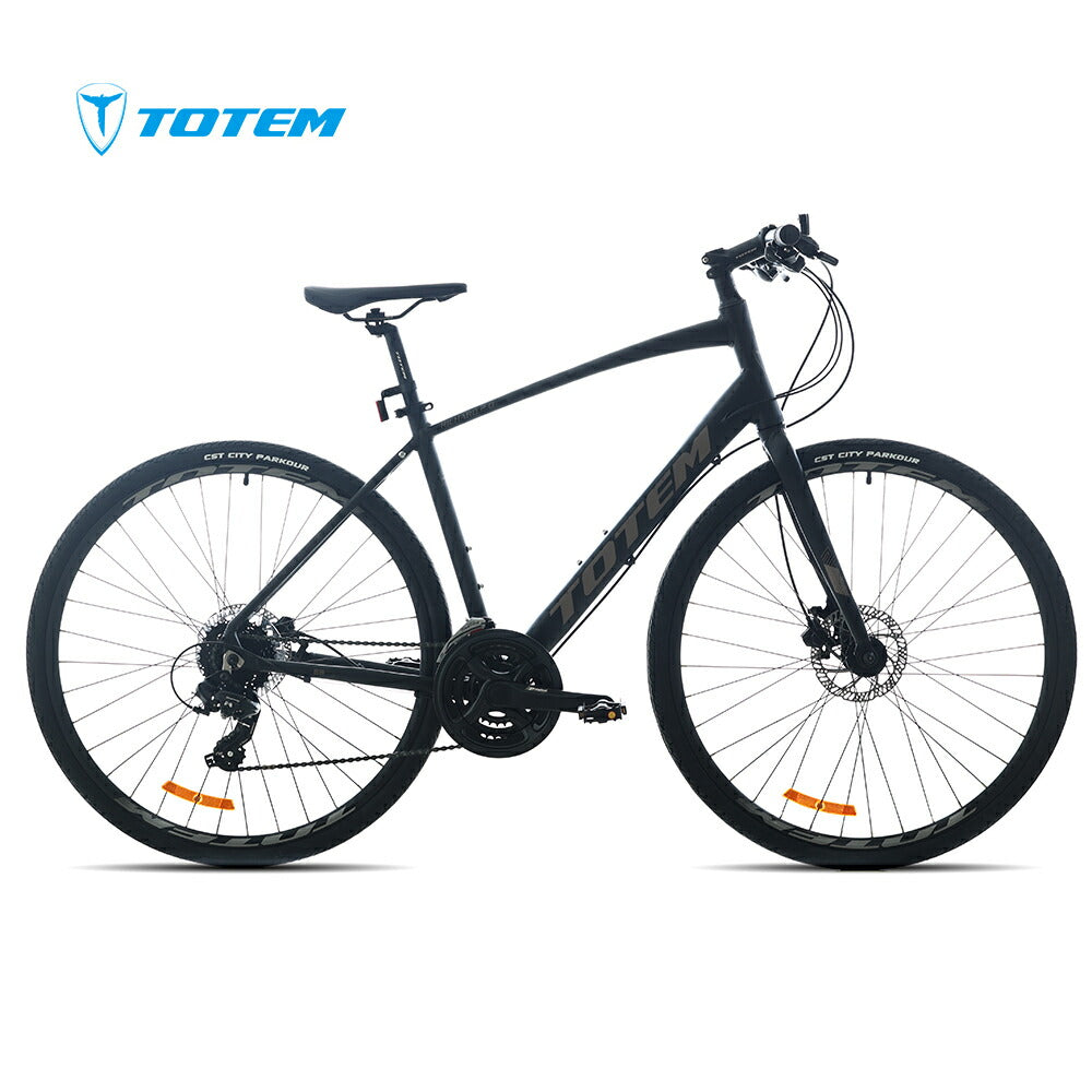 Totem自転車 LCD クロスバイク 700C*35C シマノ製24段変速 shimano 自転車 軽量アルミニウム合金6061 T6(特許取得) 油圧式ディスクブレーキ シマノ 高速走行 公路走行 急坂登降 シティサイクル スポーツ アウトドア 通勤 通学 街乗り 買い物 誕生日 送料無料 TOTEM
