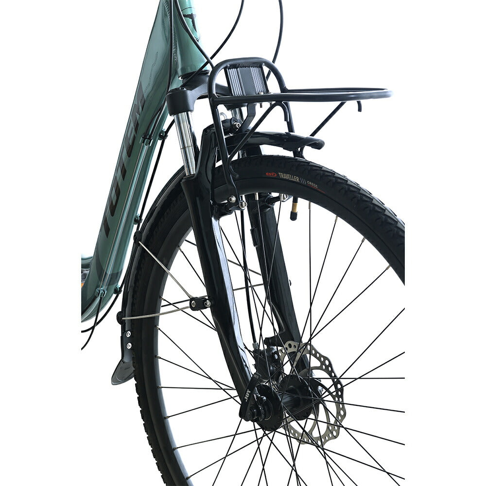 Totem自転車 MST シティサイクル 700C シマノ製18段変速 SHIMANO CUES 楽に走れる マルチポジション(バタフライ) トレッキングハンドル アルミニウム合金6061 T6 ママチャリ サスペンション 油圧式ディスクブレーキ 迎え 送迎 通勤 通学 街乗り 買い出し 送料無料