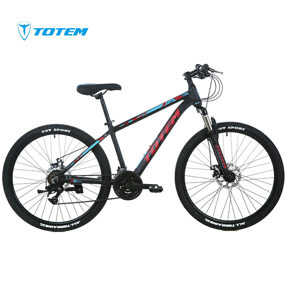 Totem自転車 T100 マウンテンバイク 26インチ シマノ製24段変速 shimano 軽量アルミニウム合金6061 T6 自転車 軽量 サスペンション 機械式ディスクブレーキ 山道 荒野 山岳地帯 高速走行 急坂登降 段差越え 耐衝撃性 通勤 通学 街乗り 買い物 スポーツ 送料無料 TOTEM