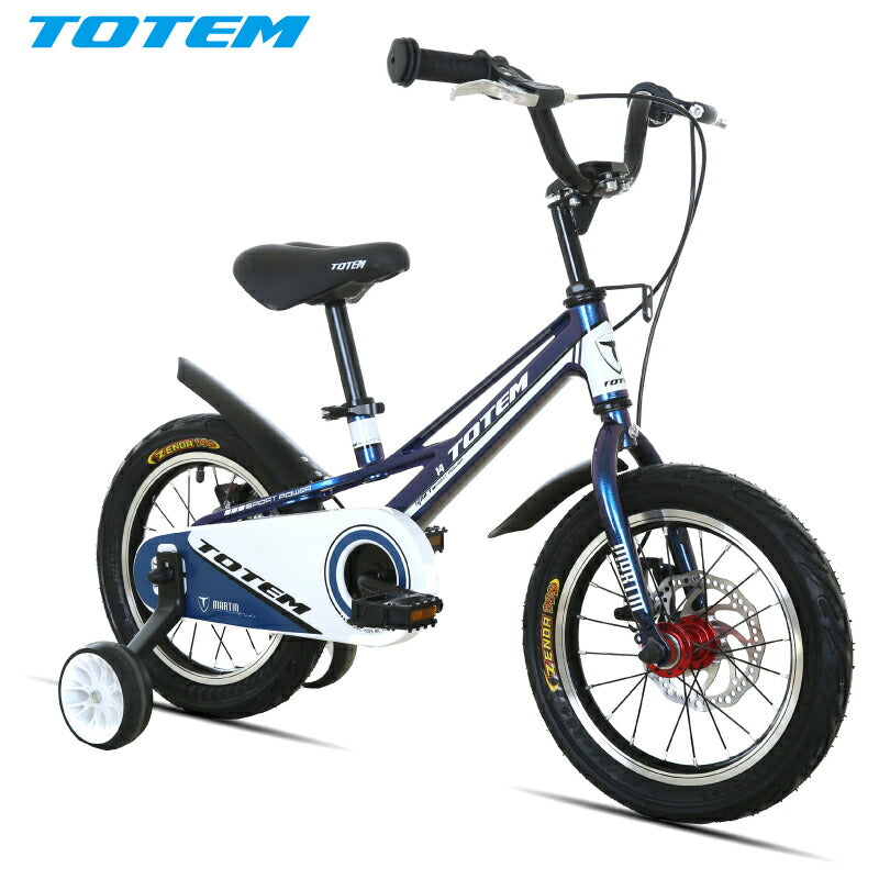 Totem自転車 Martin 子供用自転車 14インチ 補助輪付き ディスクブレーキ 子供用 幼児用 2歳〜4歳 身長90cm〜 丈夫 安心安全 ペダル 練習 誕生日 プレゼント ギフト キッズバイク 子供バイク ジュニア 男の子 女の子 こどもの日 入園祝い 2歳 3歳 4歳 送料無料 TOTEM