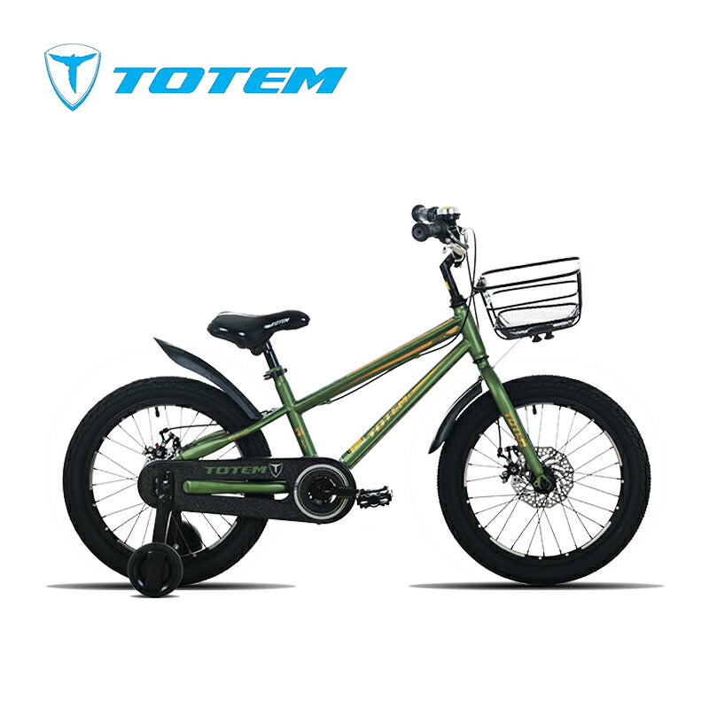 Totem自転車 金剛 子供用自転車 18インチ ディスクブレーキ 補助輪付き チェンカバー付き 子供用 4歳半〜6歳未満 身長100cm~ 練習 遊び 誕生日 プレゼント ギフト キッズバイク 子供用バイク ジュニア 男の子 女の子 こどもの日 入園祝い 4歳 5歳 6歳 送料無料 TOTEM