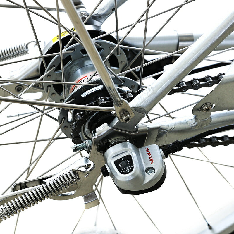 Totem自転車 KLL シティサイクル 26インチ ママチャリ 前かご付き 後ろリアキャリア付き フェンダー チェンカバー付き シマノ製内装三段変速 身長145cm~ アルミニウム合金6061 T6 シマノ shimano 買い物 買い出し 街乗り 生活便利 妻 女性 プレゼント ギフト 送料無料