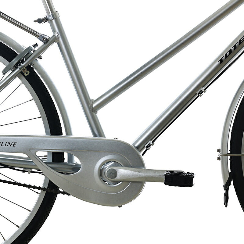 Totem自転車 KLL シティサイクル 26インチ ママチャリ 前かご付き 後ろリアキャリア付き フェンダー チェンカバー付き シマノ製内装三段変速 身長145cm~ アルミニウム合金6061 T6 シマノ shimano 買い物 買い出し 街乗り 生活便利 妻 女性 プレゼント ギフト 送料無料