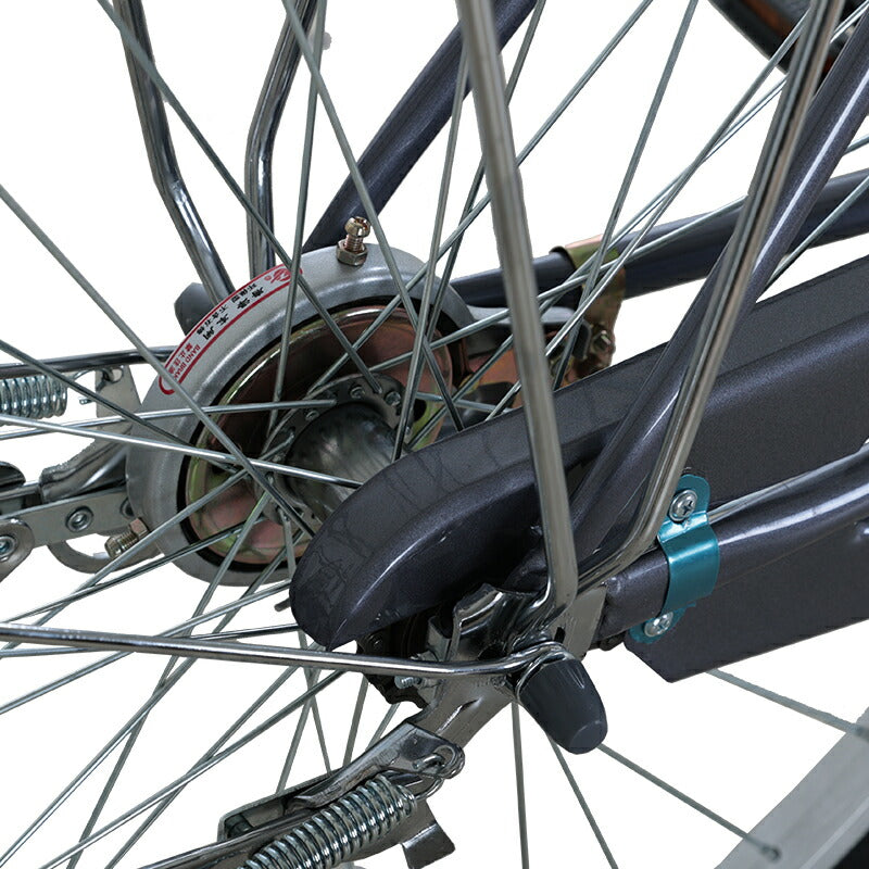 Totem自転車 BLQ シティサイクル 26インチ ママチャリ セミアップハンドル 前かごつけられる 後ろリアキャリア付き フェンダー チェンカバー付き 両立スタンド付き ベル付き 反射板付き 身長145cm~ 自転車 買い物 買い出し 生活便利 妻 女性 プレゼント ギフト 送料無料