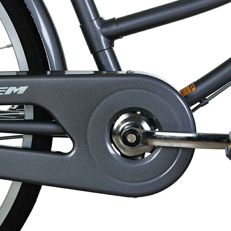 Totem自転車 BLQ シティサイクル 26インチ ママチャリ セミアップハンドル 前かごつけられる 後ろリアキャリア付き フェンダー チェンカバー付き 両立スタンド付き ベル付き 反射板付き 身長145cm~ 自転車 買い物 買い出し 生活便利 妻 女性 プレゼント ギフト 送料無料