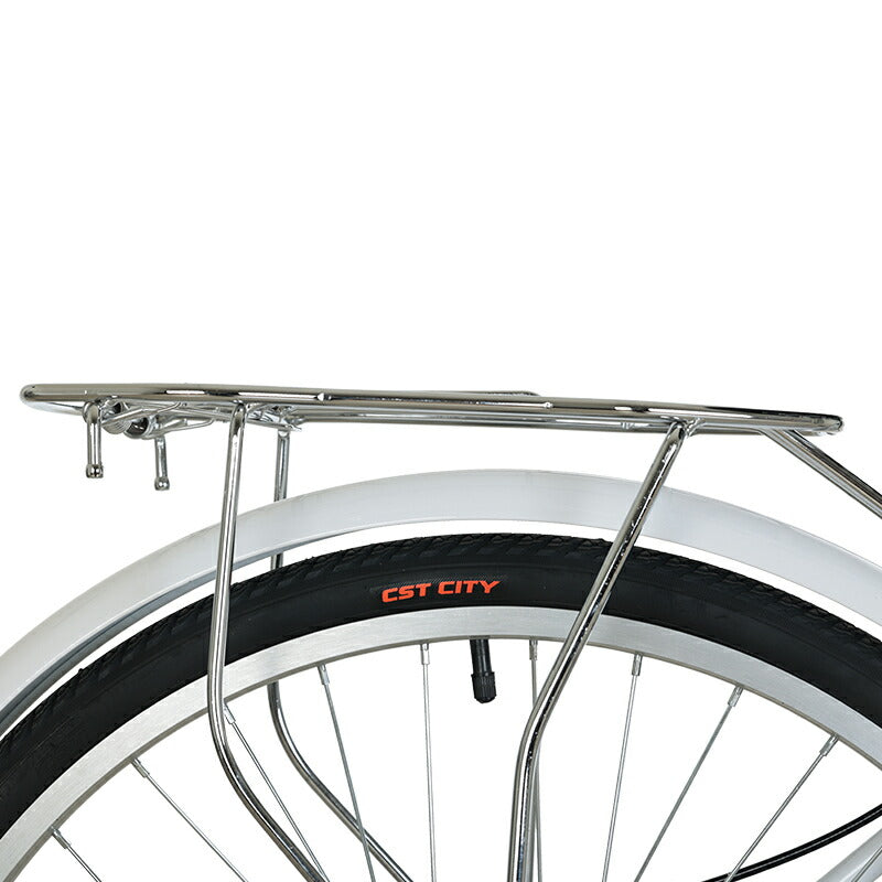 Totem自転車 ALS シティサイクル 24インチ ママチャリ シマノ製7段変速 ディスクブレーキ 前かごつけられる 後ろリアキャリア付き フェンダー チェンカバー付き 身長140cm~ 自転車 シマノ shimano 買い物 買い出し 生活便利 妻 女性 プレゼント ギフト 送料無料 TOTEM