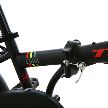 Totem自転車 CABU 折りたたみ自転車 20インチ 軽量 フレーム11.5 タイヤ20*1.75 リアキャリア付き フェンダー付き ミニベロ 折り畳み 自転車 シティサイクル 街乗り 通勤 通学 新生活 ブラック レッド プレゼント ギフト 送料無料 TOTEM