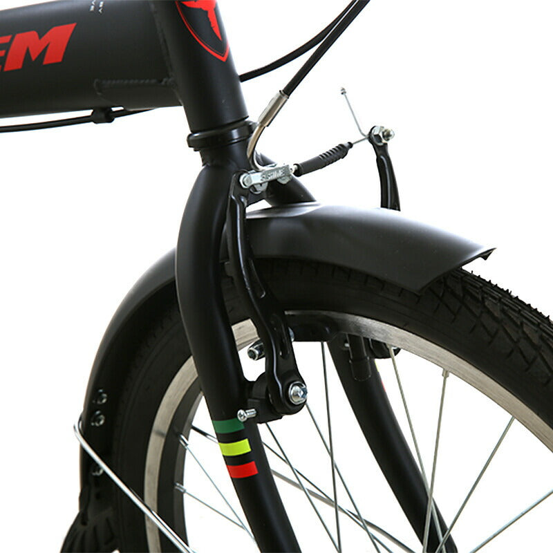 Totem自転車 CABU 折りたたみ自転車 20インチ 軽量 フレーム11.5 タイヤ20*1.75 リアキャリア付き フェンダー付き ミニベロ 折り畳み 自転車 シティサイクル 街乗り 通勤 通学 新生活 ブラック レッド プレゼント ギフト 送料無料 TOTEM