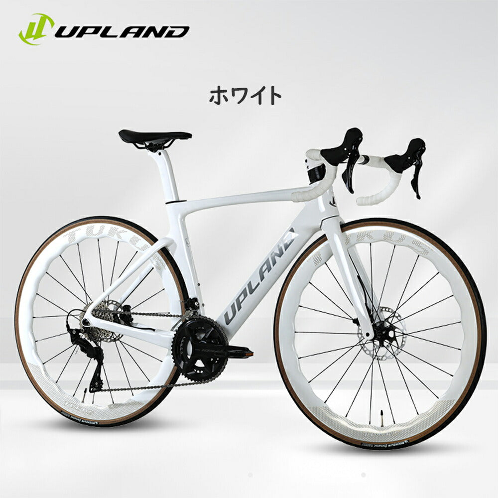 Uplandロードバイク R70 700c×25c shimano105 R7120機械式24段変速 重さわずか8.36kg 東レカーボン ミシュランタイヤ shimano油圧ディスクブレーキ ロードレーサー ロードレース シマノ shimano アウトドア スポーツ 自転車 ギフト プレゼント 送料無料 UPLAND