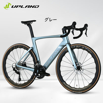 Uplandロードバイク R70 700c×25c shimano105 R7120機械式24段変速 重さわずか8.36kg 東レカーボン ミシュランタイヤ shimano油圧ディスクブレーキ ロードレーサー ロードレース シマノ shimano アウトドア スポーツ 自転車 ギフト プレゼント 送料無料 UPLAND