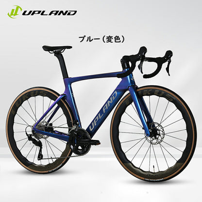 Uplandロードバイク R70 700c×25c shimano105 R7120機械式24段変速 重さわずか8.36kg 東レカーボン ミシュランタイヤ shimano油圧ディスクブレーキ ロードレーサー ロードレース シマノ shimano アウトドア スポーツ 自転車 ギフト プレゼント 送料無料 UPLAND